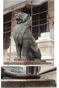 54-2-Hotel de Ville-Lion de droite (detail du socle)